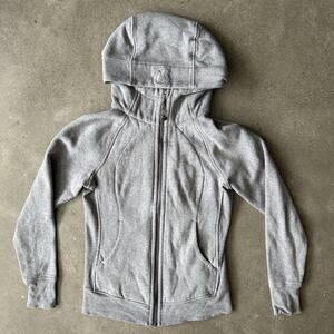 Lululemon | Scuba Full Zip Hoodie Heathered Grey Zip Up hoodie | Sz 4